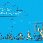In town with my car