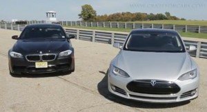 Drag race-bmw and tesla